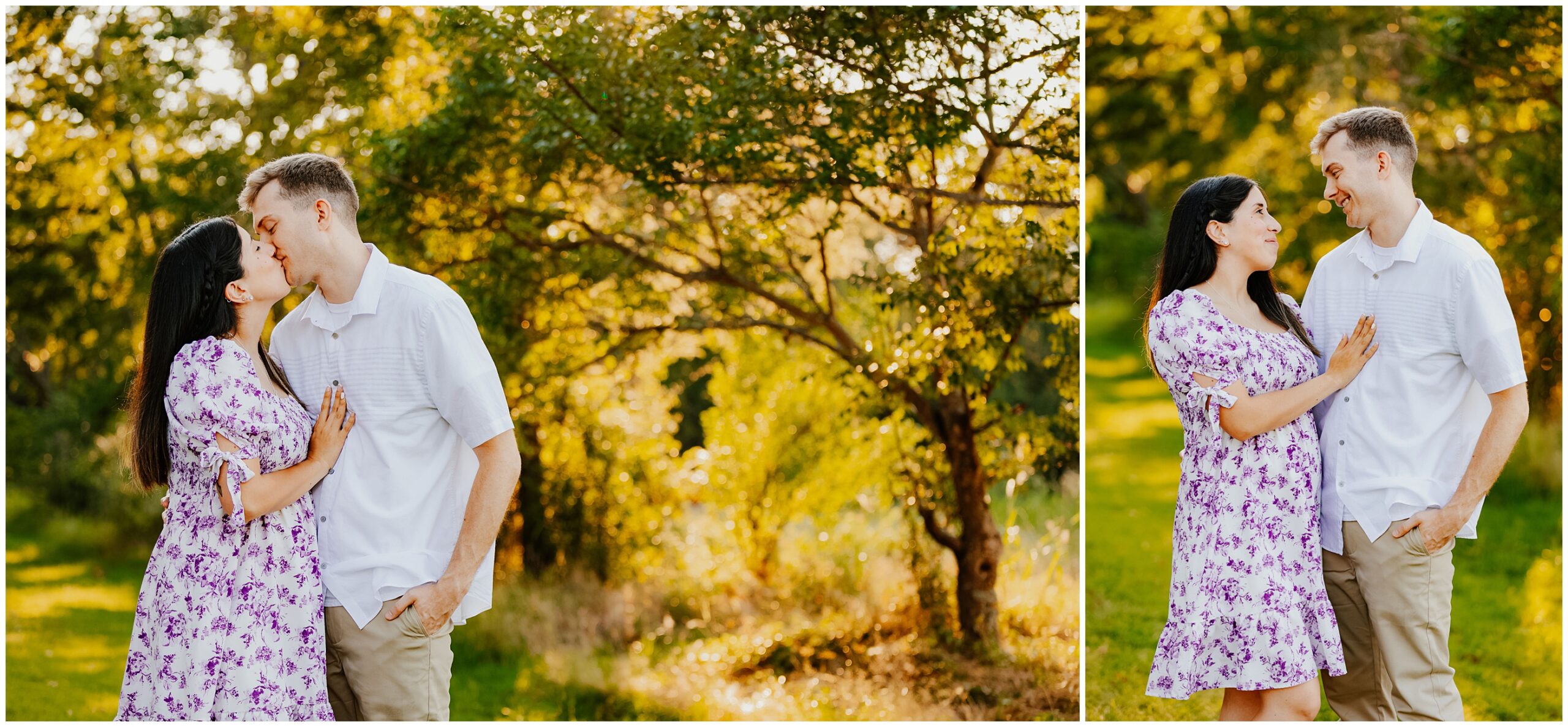 Romantic outdoor engagement photography