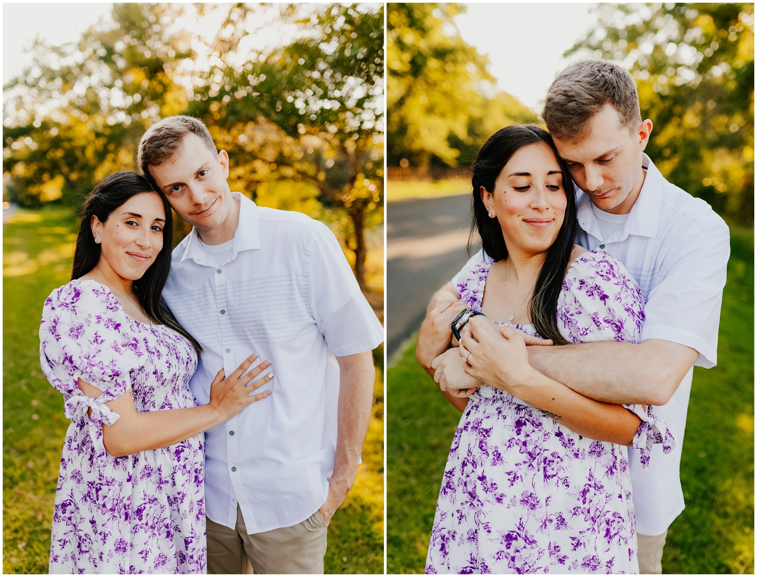 Romantic outdoor engagement photography