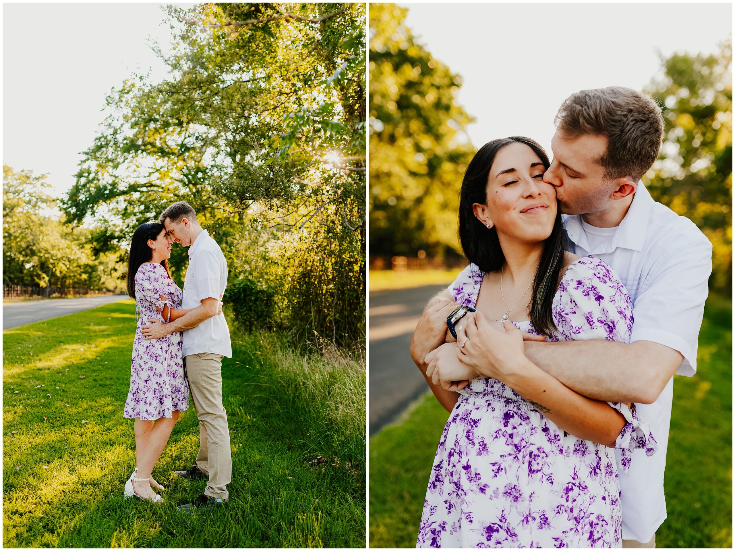 Romantic outdoor engagement photography