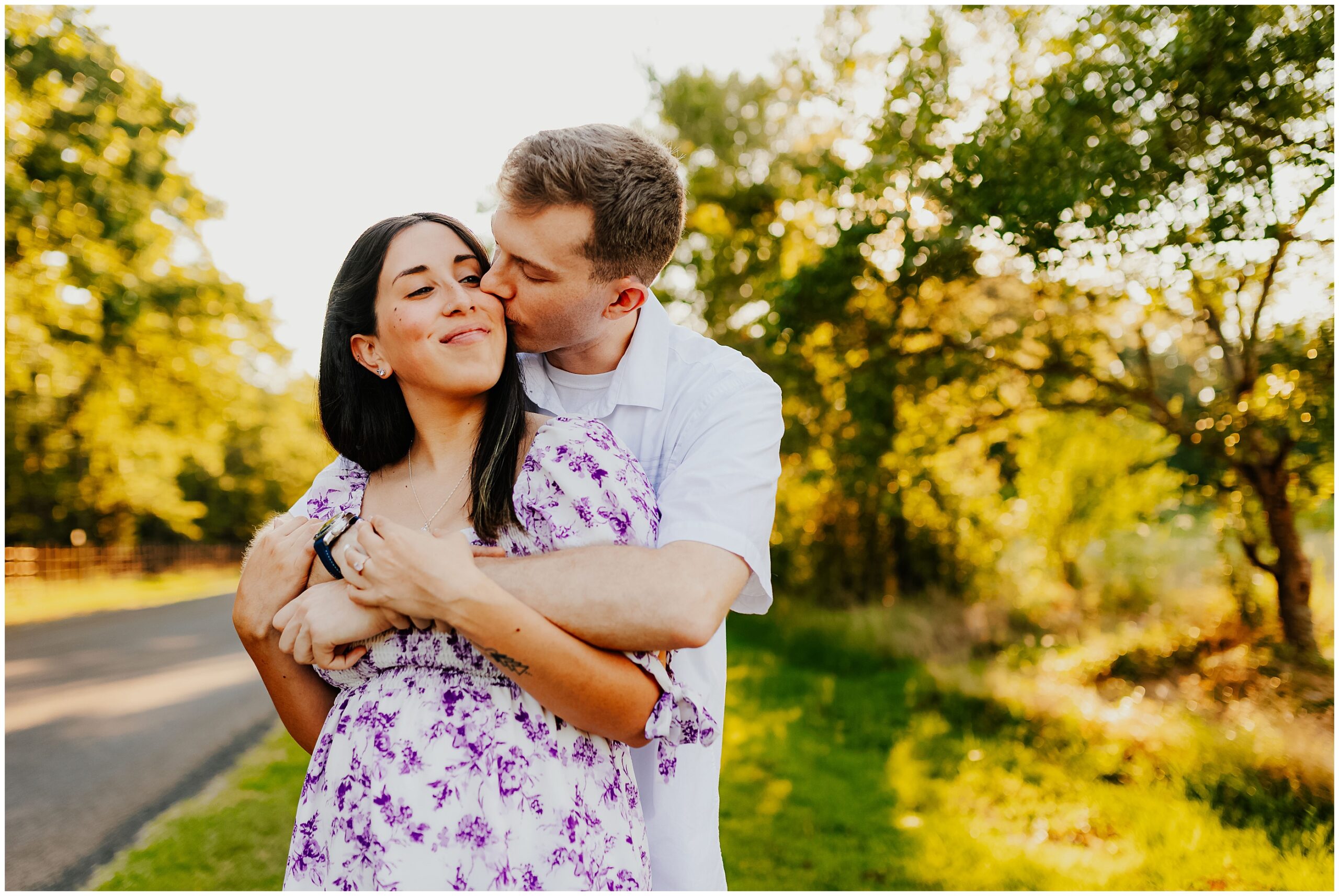 Romantic outdoor engagement photography