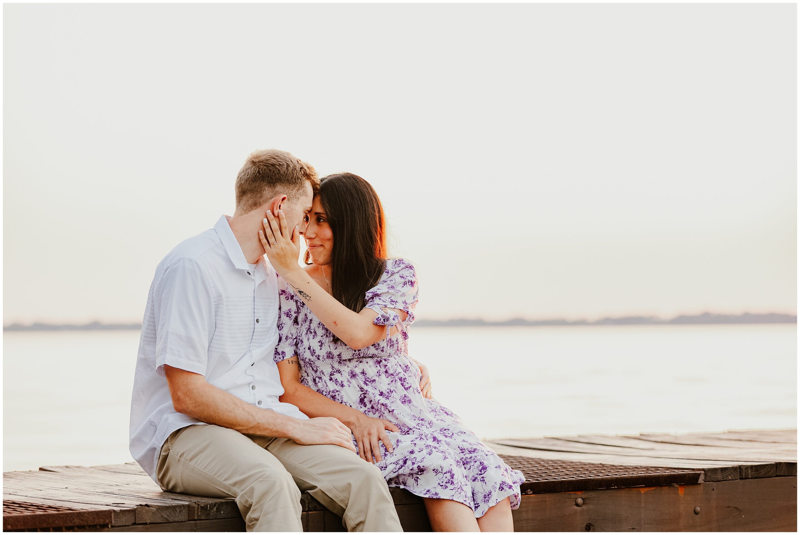 Romantic outdoor engagement photography