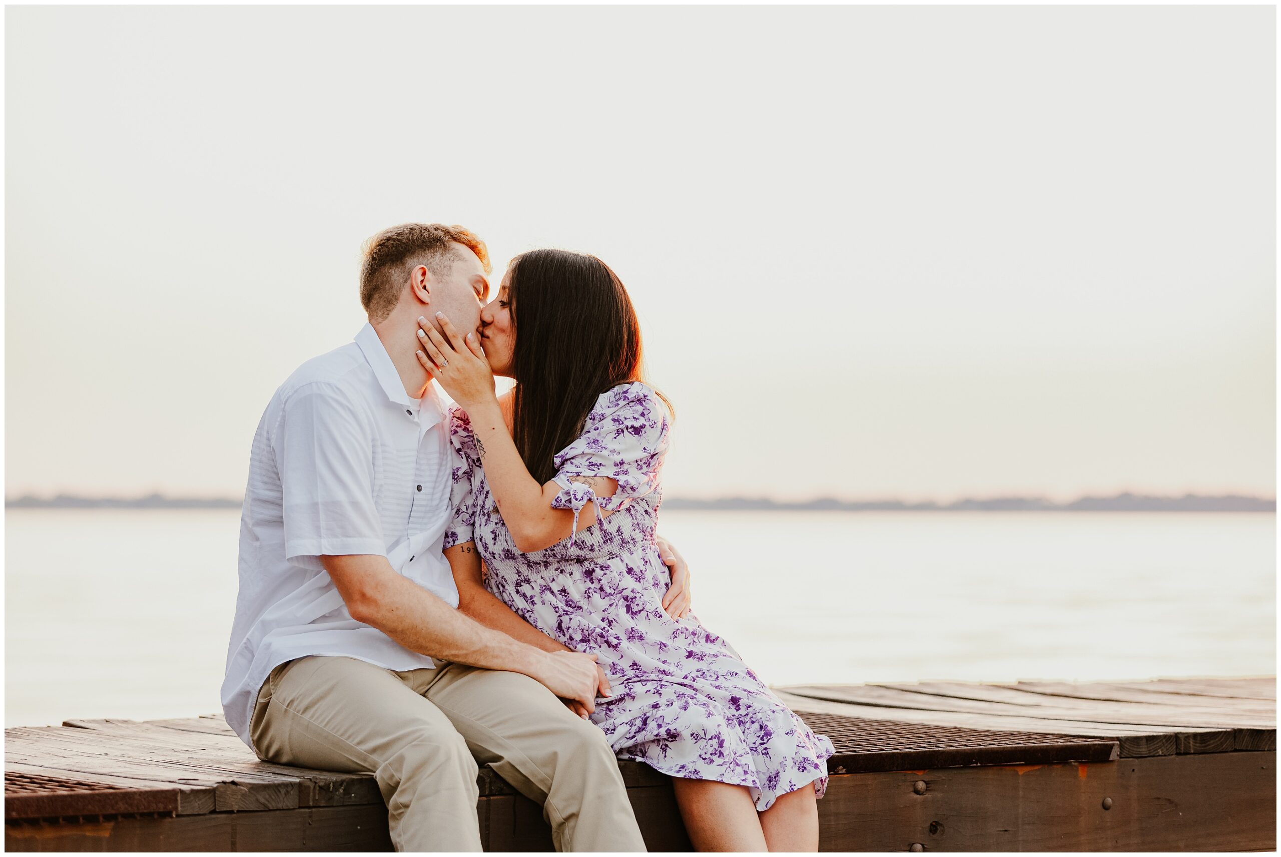 Romantic outdoor engagement photography