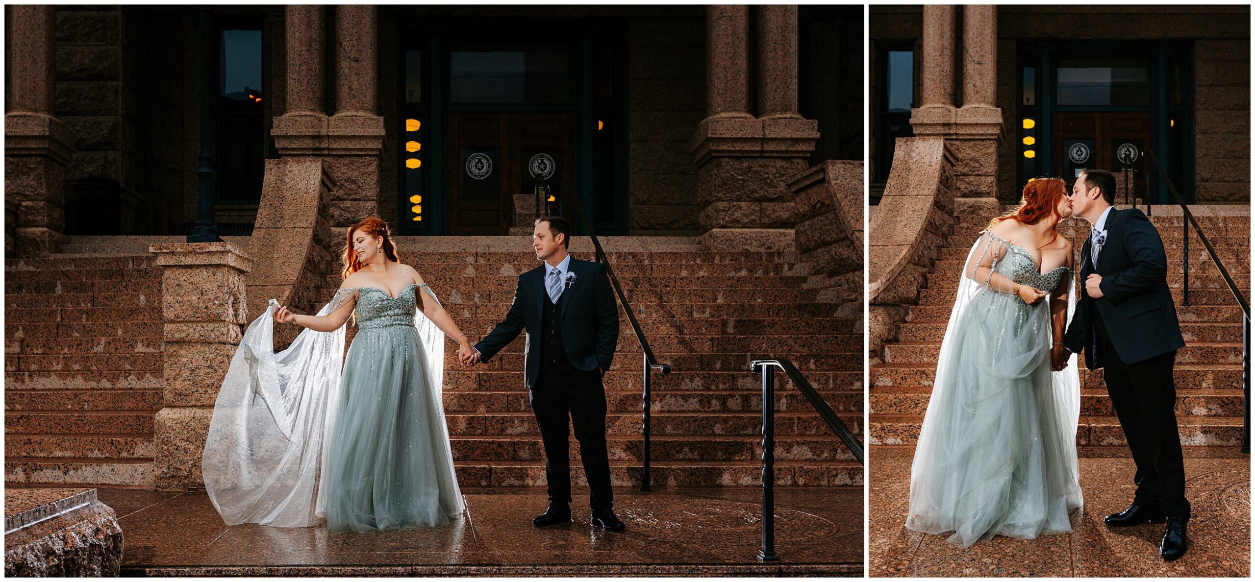 Fort Worth elopement at the Tarrant County Courthouse